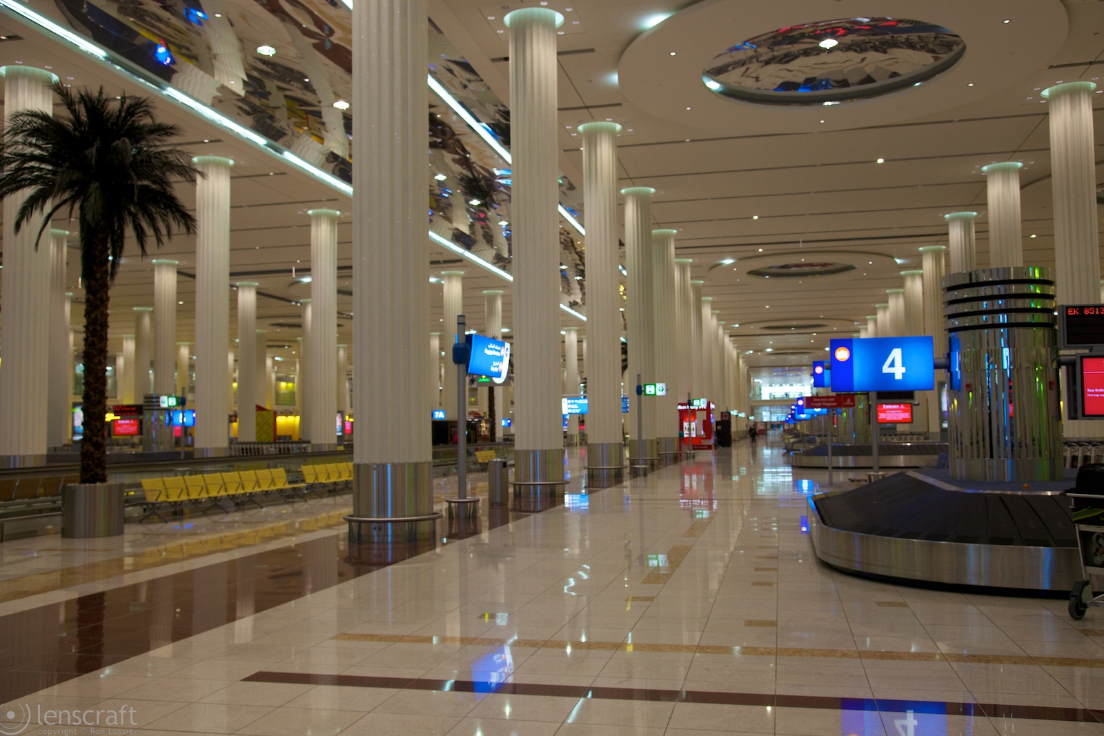 baggage claim hall / dubai, uae